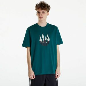 Tricou adidas Flames Logo Tee Collegiate Green imagine