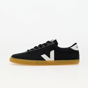 Sneakers Veja Volley Canvas Black/ WHite/ Natural imagine