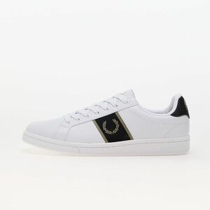 Sneakers FRED PERRY B721 Leather/Branded Webbing White/ Warm Grey imagine