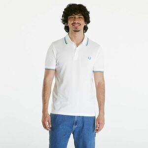 Tricou FRED PERRY Twin Tipped Shirt Snow White/ Warm grey/ Ocean imagine