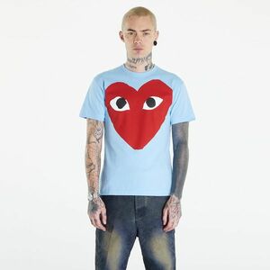 Tricou Comme des Garçons PLAY Short Sleeve Logo Print T-Shirt UNISEX Blue imagine