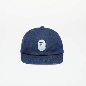 A BATHING APE Ape Head Denim Cap Indigo imagine