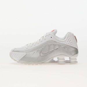 Sneakers Nike W Shox R4 White/ White-Metallic Silver-Max Orange imagine