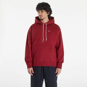 Hanorac Nike Solo Swoosh Men's Fleece Pullover Hoodie Team Red/ White imagine