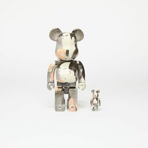 Medicom Toy BE@RBRICK Toshusai Sharaku Ichikawa Omezo 100% & 400% Set Grey imagine