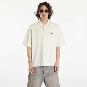 Tricou PLEASURES Zen Terry Boxy Polo Off White imagine