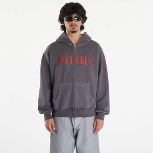 Hanorac PLEASURES Onyx Zip Up Hoodie Faded Black imagine