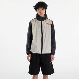 Jacheta Comme des Garçons PLAY x K-Way Claude Contrast Jacket UNISEX Beige Grey/ Black imagine