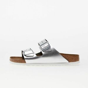 Sneakers Birkenstock Arizona Soft Footbed Natural Leather Metallic Silver imagine