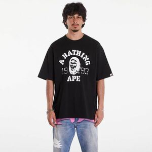 Tricou A BATHING APE Og Ape Head College Relaxed Fit Tee Black imagine