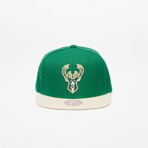 Mitchell & Ness Milwaukee Bucks Team 2 Tone Snapback Green/ Tan imagine