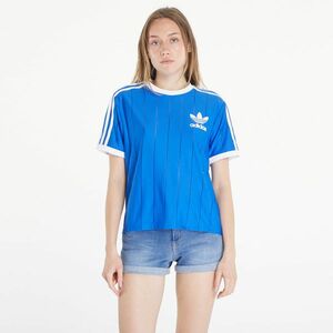 Tricou adidas Adicolor 3 Stripes Pinstripe Short Sleeve Tee Blue imagine