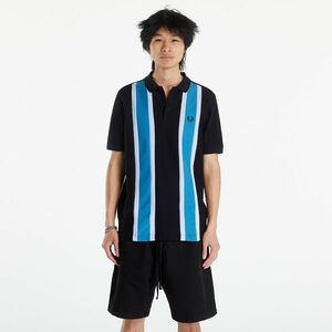 Tricou FRED PERRY Woven Mesh Relaxed Polo Black imagine