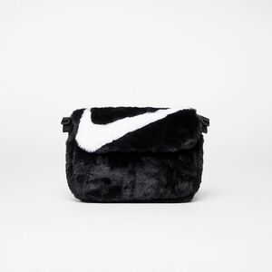 Geantă Nike Sportswear Futura 365 Faux Fur Crossbody Black/ Black/ White imagine