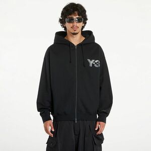 Hanorac Y-3 Logo Zip Hoodie UNISEX Black imagine