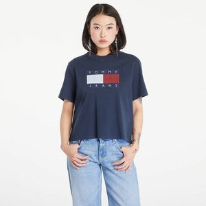 Tricou Tommy Jeans Flag Badge Boxy Fit T-Shirt Dark Night Navy imagine