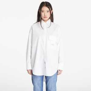 Cămașă Calvin Klein Jeans Long Cotton Utility T-Shirt Bright White imagine