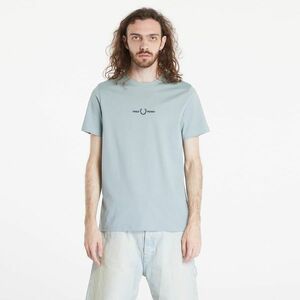 Tricou FRED PERRY Embroidered T-Shirt Silver Blue imagine