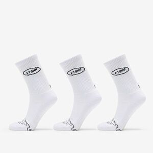 Footshop Basic Crew Socks 3-Pack White imagine