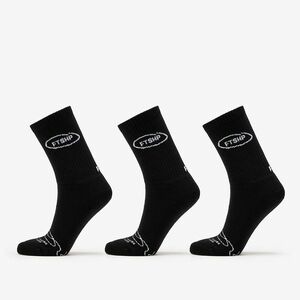 Footshop Basic Crew Socks 3-Pack Black imagine