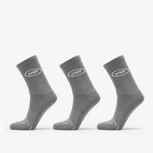 Footshop Basic Crew Socks 3-Pack Grey imagine