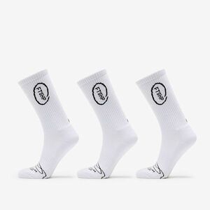 Footshop High Crew Socks 3-Pack White imagine