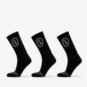 Footshop High Crew Socks 3-Pack Black imagine