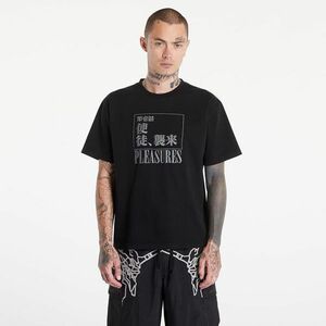 Tricou PLEASURES x Evangelion Angel Attack Heavyweight Short Sleeve Tee Faded Black imagine