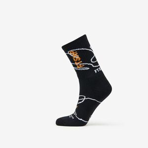 Footshop The Skateboard Socks Black/ Orange imagine