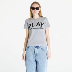 Tricou Comme des Garçons PLAY Heart Logo Short Sleeve Tee Grey imagine