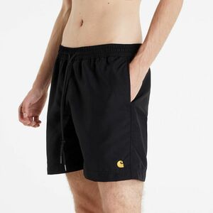 Costume de baie Carhartt WIP Chase Swim Trunks Black/ Gold imagine