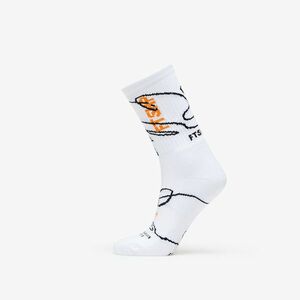 Footshop The Skateboard Socks White/ Orange imagine