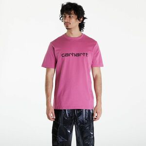 Tricou Carhartt WIP Short Sleeve Script T-Shirt UNISEX Magenta/ Black imagine