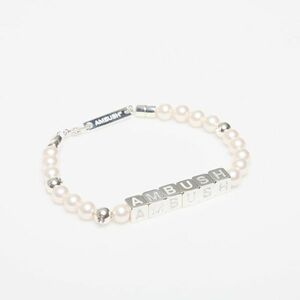 Ambush Pearl Letterblock Bracelet Silver imagine