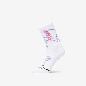 Footshop The Skateboard Socks White/ Pink imagine