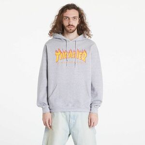 Hanorac Thrasher Flame Logo Hoody Melange Grey imagine