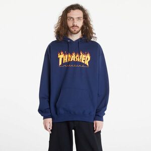 Thrasher Flame Logo Hoodie Navy Blue imagine