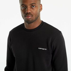 Hanorac Carhartt WIP Script Embroidery Sweatshirt UNISEX Black/ White imagine