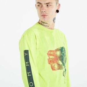 Tricou Tommy Jeans x Aries Long Sleeve Tee Safety Yellow imagine