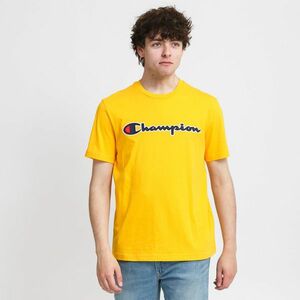 Tricou Champion Logo Crew Neck Tee Yellow imagine