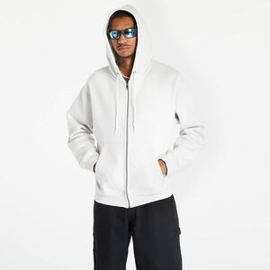 Hanorac Nike Solo Swoosh Full-Zip Hoodie Birch Heather/ White imagine