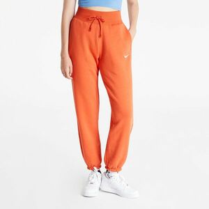 Pantaloni Nike Sportswear Phoenix Fleece Women's High-Waisted Oversized Sweatpants Mantra Orange/ Sail imagine