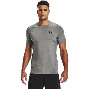 Tricou Under Armour Hg Armour Fitted SS Tee Carbon Heather/ Black imagine