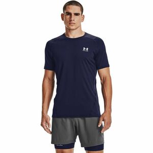 Tricou Under Armour Hg Armour Fitted SS Midnight Navy/ White imagine