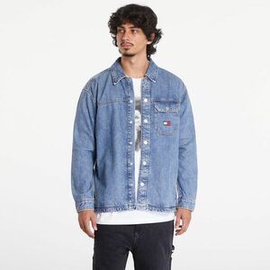 Cămașă Tommy Jeans Essential Denim Overshirt Mid Indigo imagine