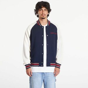 Jacheta Tommy Jeans Relaxed Circle T Varsity Bomber Dark Night Navy imagine