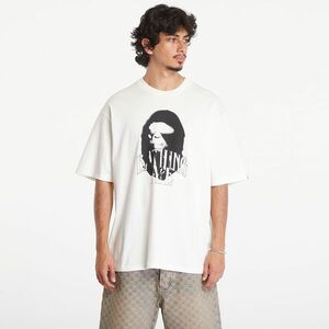 Tricou A BATHING APE Spray Print Logo Relaxed Fit Short Sleeve Tee Ivory imagine