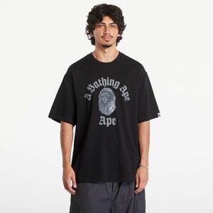 Tricou A BATHING APE Gothic College Relaxed Fit Short Sleeve Tee Black imagine