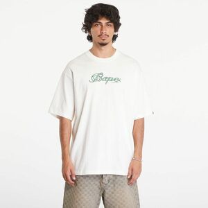 Tricou A BATHING APE Logo Relaxed Fit Short Sleeve Tee Ivory imagine