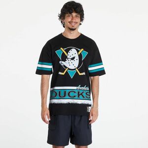 Tricou Mitchell & Ness NHL Fashion Oversized SS Tee Vintage Logo Anaheim Ducks Black imagine